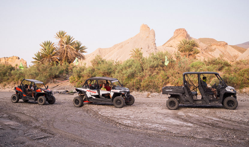 Muestra la foto de buggys por el desierto de tabernas